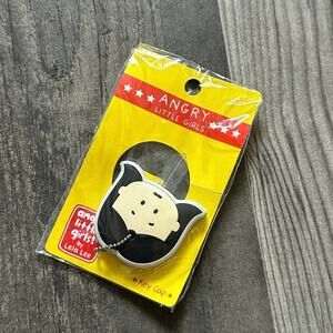 angry little girls by lela lee key caps black hair girl